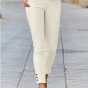 Peruvian Connection Cream Ankle Pants